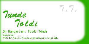 tunde toldi business card